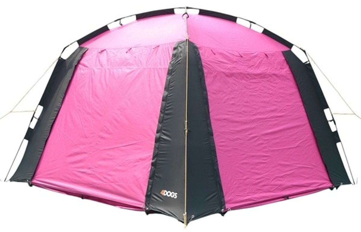 Utstillingstelt Easy up, 3 x 3 m - rosa/svart