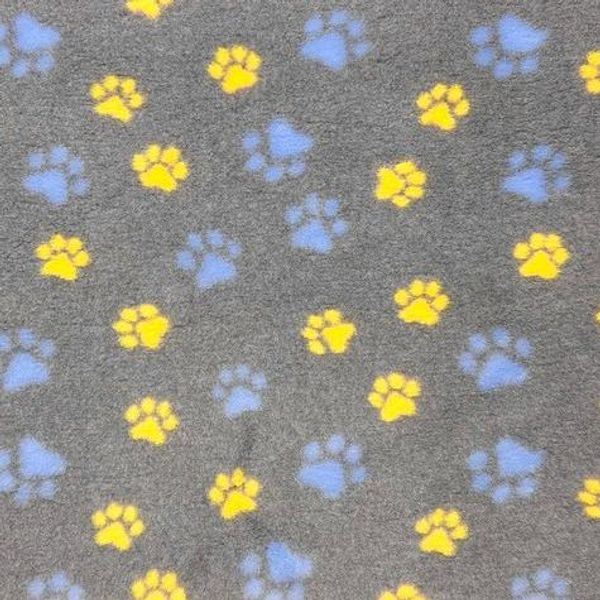 Hovedbilde Vetbed lysegrå - blå/gule ...