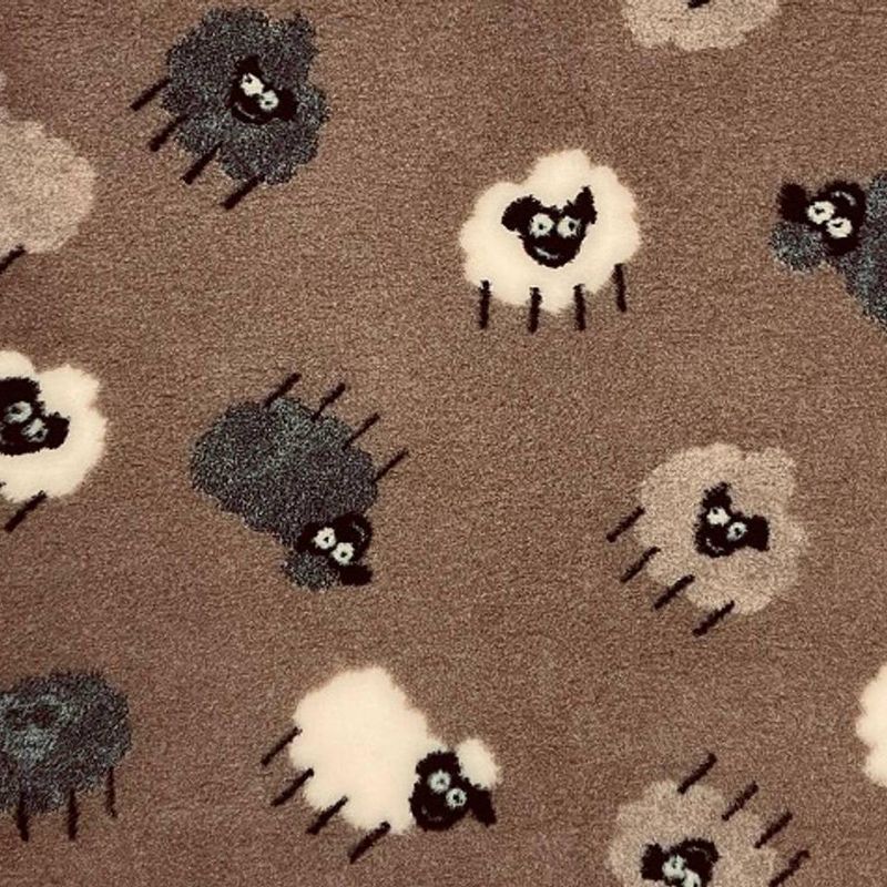 Vetbed Brun - beige/grå/vinterhvite lam