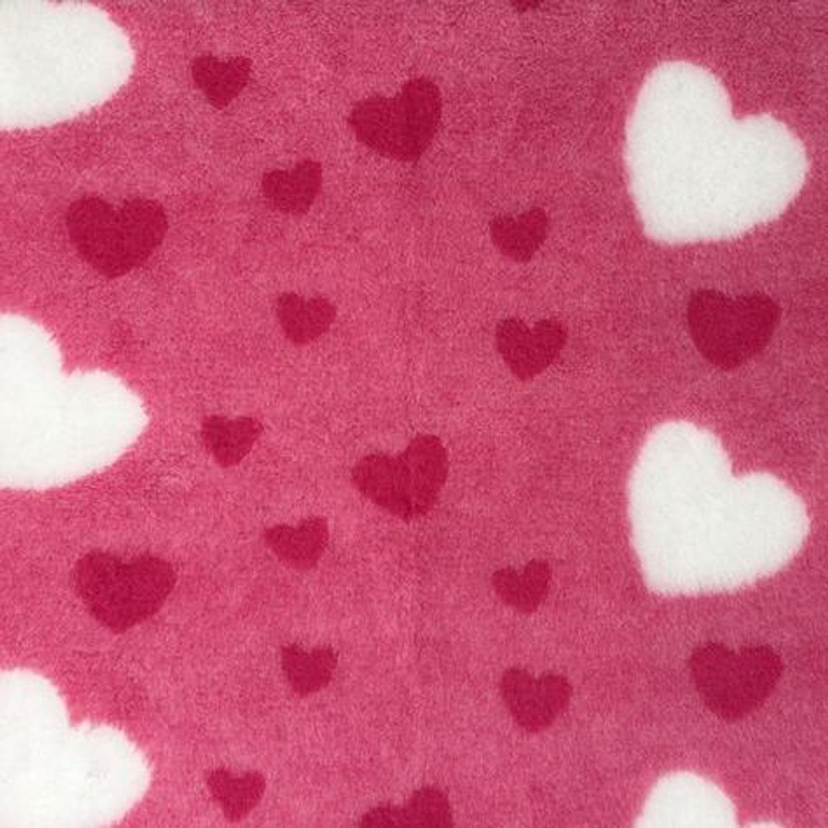 Vetbed rosa - hvite og rosa hjerter