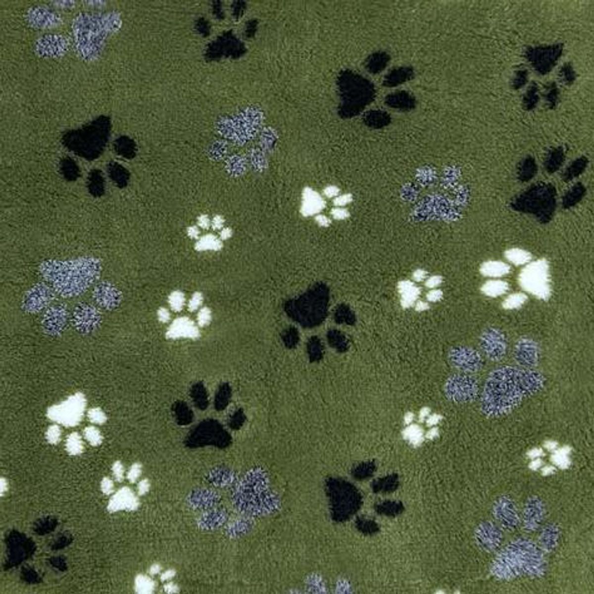 Vetbed mosegrønn - svarte/hvite poter